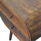 Large Circular Nightstand - Chestnut Finish