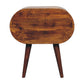 Large Circular Nightstand - Chestnut Finish