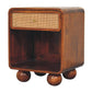 Woven Nightstand - Chestnut Finish