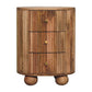 Soba 3-Drawer Ball Nightstand