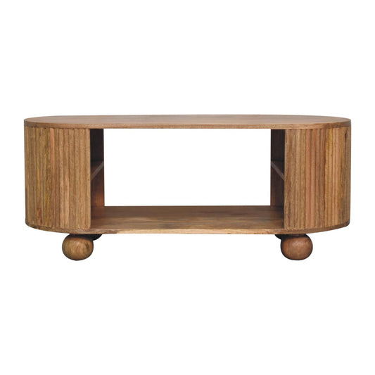 WillowStone Soba Ball Open Coffee Table – handcrafted solid wood furniture by WillowStone