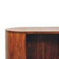 Cortez Open-Slot T-Bar Cabinet - Chestnut Finish