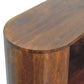 Cortez Open-Slot T-Bar Cabinet - Chestnut Finish