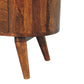 Cortez Open-Slot T-Bar Cabinet - Chestnut Finish
