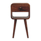 Mini Curved Nightstand - Honey Caramel Finish
