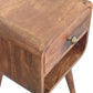 Mini Curved Nightstand - Honey Caramel Finish