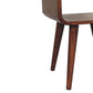 Mini Curved Nightstand - Honey Caramel Finish