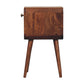 Mini Curved Nightstand - Honey Caramel Finish