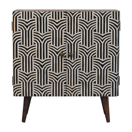 WillowStone Honey Caramel Edessa Bone Inlay Cabinet