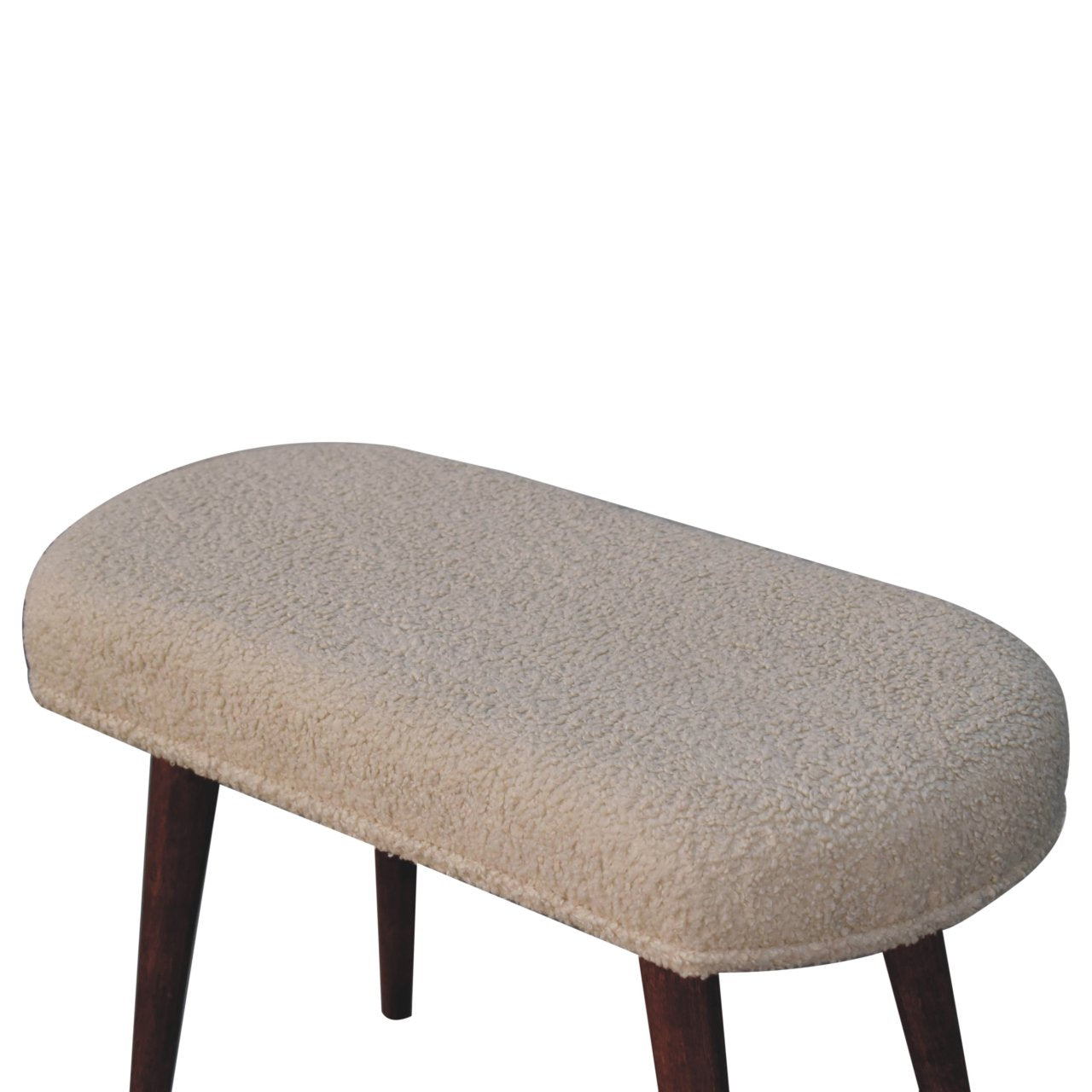 WillowStone Honey Caramel Boucle Cream Nordic Bench
