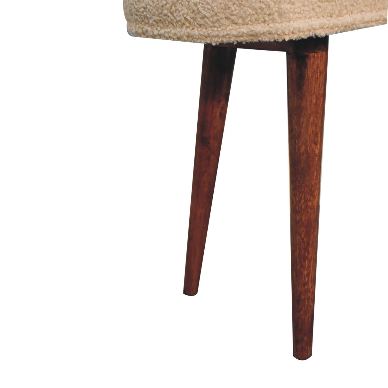 WillowStone Honey Caramel Boucle Cream Nordic Bench