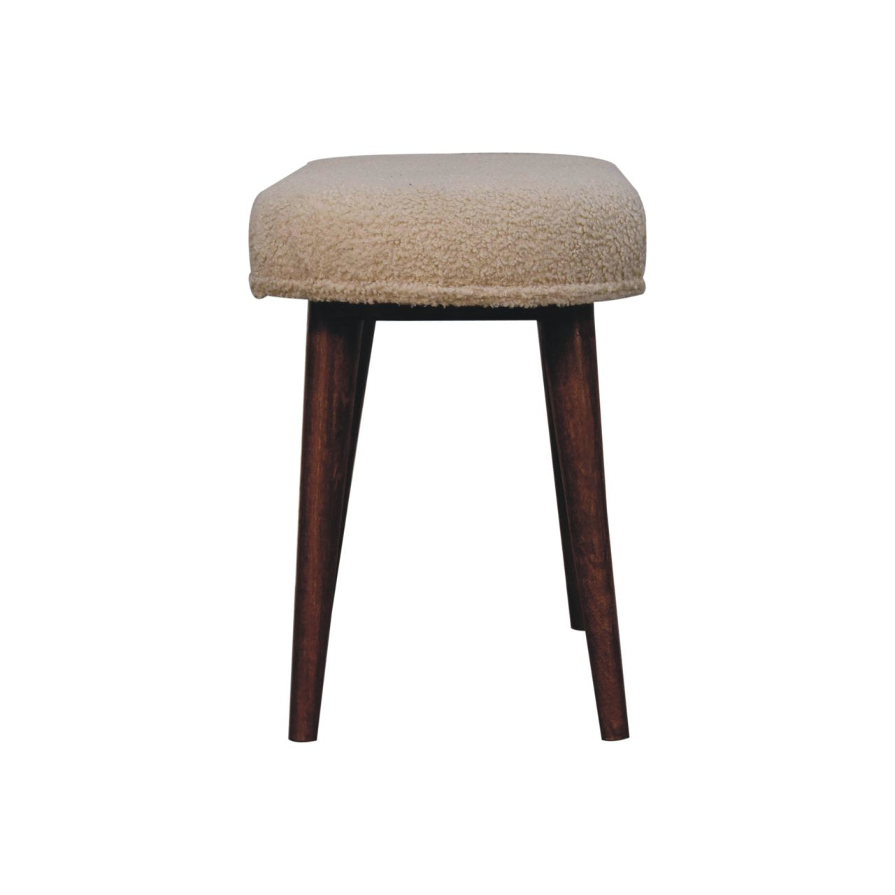 WillowStone Honey Caramel Boucle Cream Nordic Bench