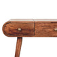 Round Dressing Table - Honey Caramel Finish