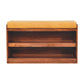 Buffalo Hide Storage Bench - Honey Caramel Finish