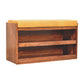 Buffalo Hide Storage Bench - Honey Caramel Finish