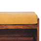 Buffalo Hide Storage Bench - Honey Caramel Finish