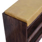 Buffalo Hide Storage Bench - Honey Caramel Finish