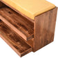 Buffalo Hide Storage Bench - Honey Caramel Finish