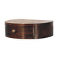 Wall-Mounted Rounded Nightstand - California Walnut Finish