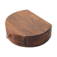Wall-Mounted Rounded Nightstand - California Walnut Finish