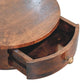Wall-Mounted Rounded Nightstand - California Walnut Finish