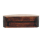 Wall-Mounted Rounded Nightstand - California Walnut Finish