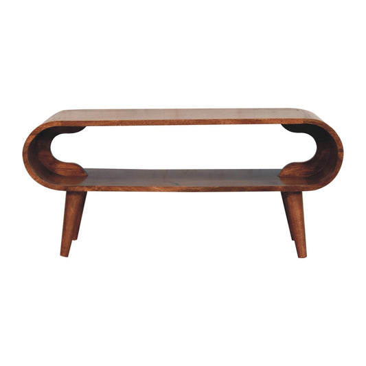 WillowStone Amaya Nordic Style Honey Caramel Coffee Table – handcrafted solid wood furniture by WillowStone