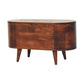 Curved Blanket Box - California Walnut Finish