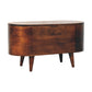 Curved Blanket Box - California Walnut Finish