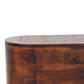 Curved Blanket Box - California Walnut Finish