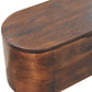 Curved Blanket Box - California Walnut Finish