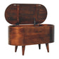 Curved Blanket Box - California Walnut Finish