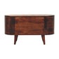 Curved Blanket Box - California Walnut Finish