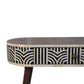 Edessa Bone Inlay Console Table - Honey Caramel Finish
