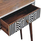 Edessa Bone Inlay Console Table - Honey Caramel Finish