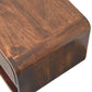 Wall-Mounted Open-Slot Curved Nightstand - California Walnut Finish