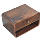 Wall-Mounted Open-Slot Curved Nightstand - California Walnut Finish