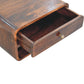 Wall-Mounted Open-Slot Curved Nightstand - California Walnut Finish