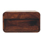 Wall-Mounted Open-Slot Curved Nightstand - California Walnut Finish