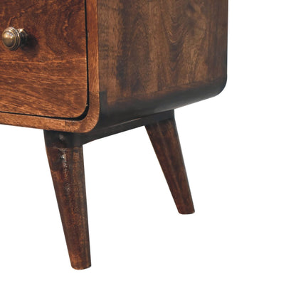 Curved California Walnut Chest