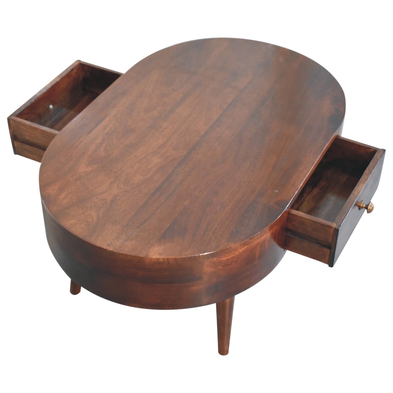 WillowStone California Walnut Rounded Coffee Table