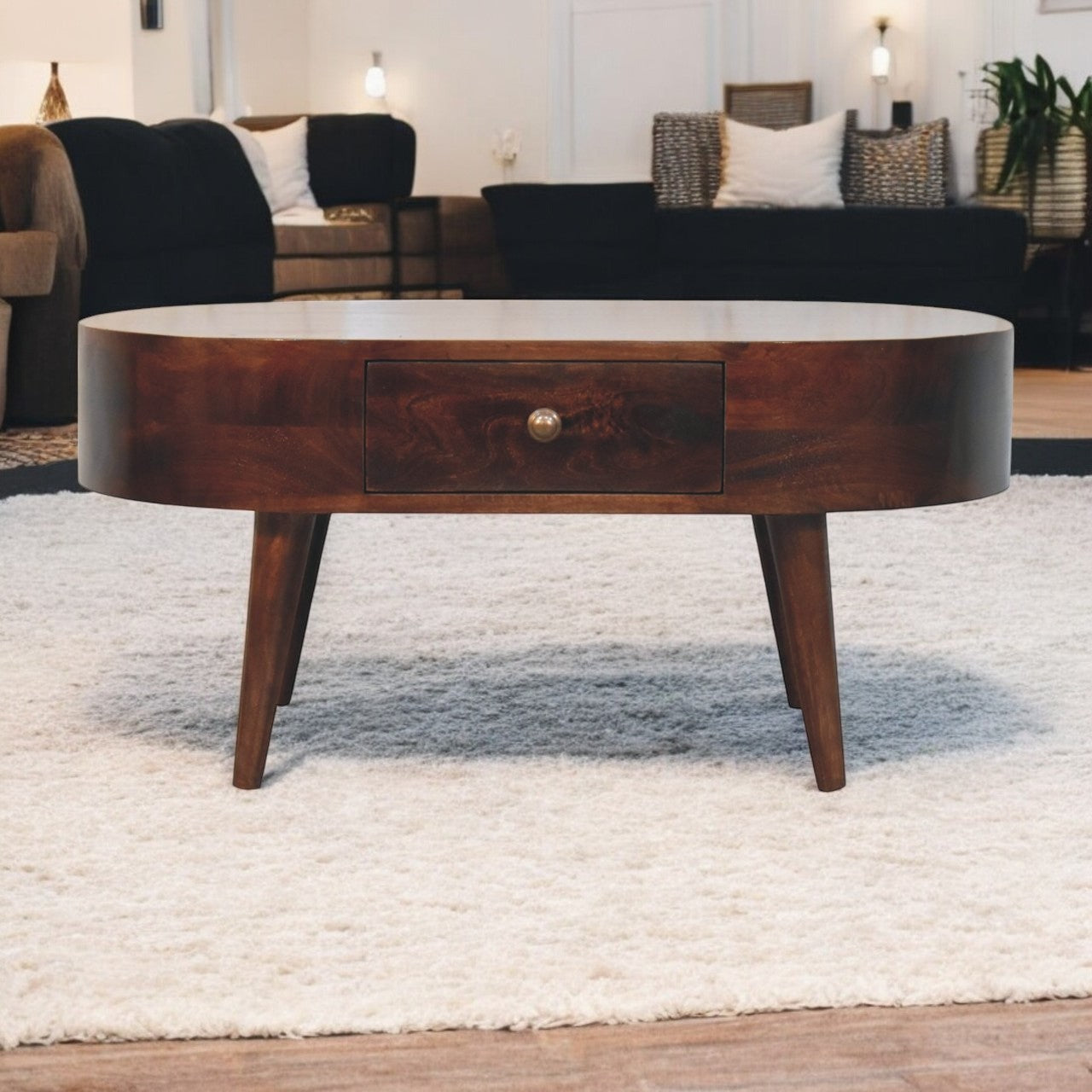 WillowStone California Walnut Rounded Coffee Table