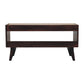 California Walnut bench with mud linen seat pad