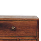 4-Drawer Nordic Nightstand - Honey Caramel Finish