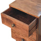 4-Drawer Nordic Nightstand - Honey Caramel Finish