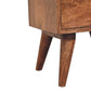 4-Drawer Nordic Nightstand - Honey Caramel Finish