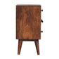 4-Drawer Nordic Nightstand - Honey Caramel Finish