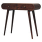 Curved Console Table - California Walnut Finish