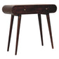 Curved Console Table - California Walnut Finish