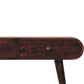 Curved Console Table - California Walnut Finish